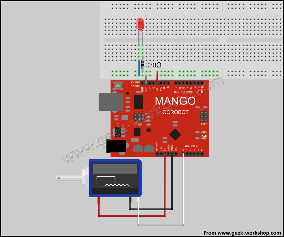 arduino 电位器 PWM 电路图
