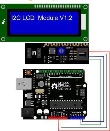 lcd 1602转接板,iic/i2c/接口_接线图分享